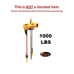 HARRINGTON TCS PENDANT CONTROLLED AIR HOIST, 1000 LB CAPACITY, 10 FT LIFT