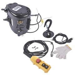 Electric Hoist Winch w/ 98ft Lift Height 500~1100lbs Capacity Wired Control 110V