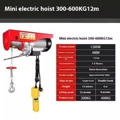 Electric Winch Handheld Portable Winch Workshop Garage Gantry Crane Lift