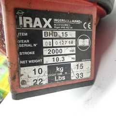 Ingersoll Rand IRAX BHD15 Heavy Duty Spring Balancer 22-33Lb Capacity **AS IS**