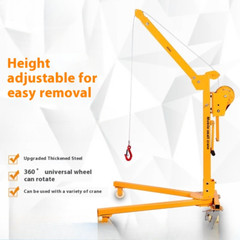 Mobile Small Portable Collapsible Crane Hand Crank Small Crane Lifter New