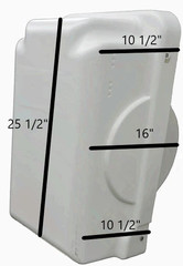 Hefty Hoist 8500 Flat Plate Clamshell Cover White Boat Lift Motor Shroud w/ Hard