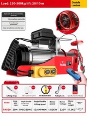 220v Electric Hoist Remote Control Home Micro Small Crane 1 Ton Hoist Winch