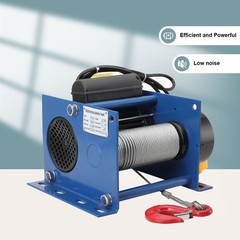 110V Electric Hoist Winch with Wired Handle Switch for Garage Warehouse Factory