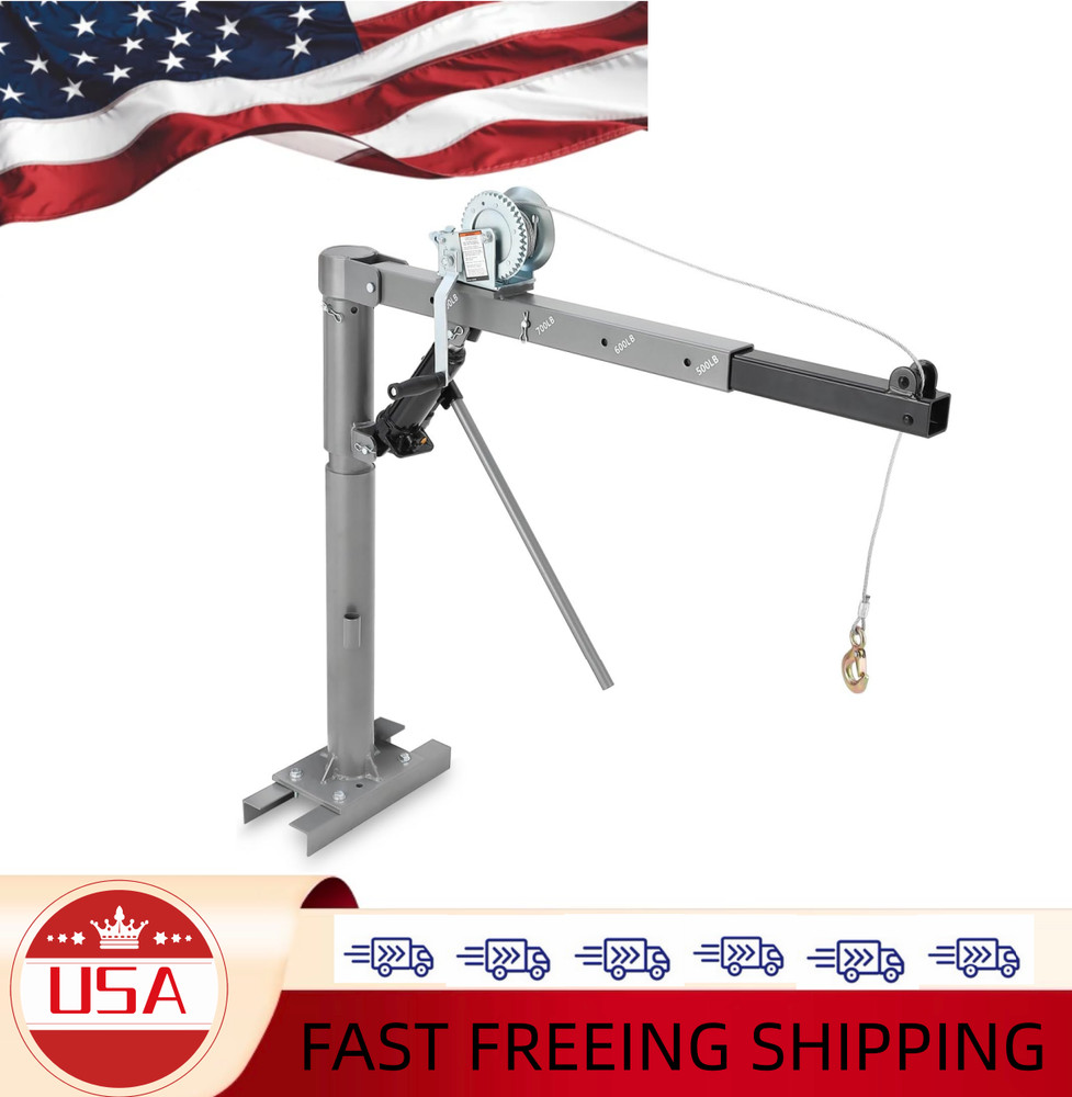 Hydraulic Pickup Truck Crane Hoist – 1000 lbs Capacity Heavy Duty Collapsible Ji