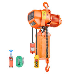 1100lb Electric Chain Hoist 20FT Lift w/ Wireless & Wired Remote 3 Phase