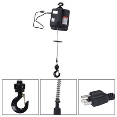 1500W 2-in-1 Portable Electric Hoist Power Winch 1100lbs Wireless Remote Control