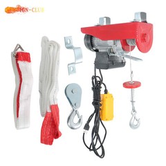 Industrial 110V Electric Winch 440LB Lifting Capacity 14FT Remote Garage Hoist
