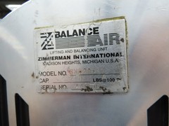 Ingersoll Zimmerman BW020120 Pneumatic Air Balancer 6′ Travel 400Lb Swivel Mount