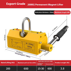 Permanent Magnet Crane Magnetic Spreader Strong Round Steel Suction Cups