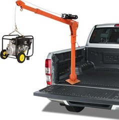 🔝1100 lbs Pickup Truck Hoist Crane w/Electric Winch Folding Truck Mounted Crane