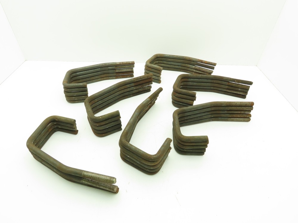 Crane Rail Bolts 5/8″ Rod 5/8″-11 Threaded 1 1/2″ Long 3 1/2″ Hook Lot of 34