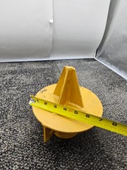 Heavy Duty Industrial Tripod Crane Mud Foot, Yellow 7-3/4 inch Height