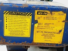 MY-TE AIR 1000 Pneumatic Air Winch – Hoist 1250/2500 lbs, P/No. 746010