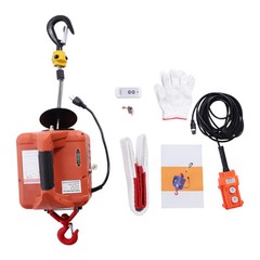 Portable Miniature Electric Mini Hoist 220v Crane Home Remote Control Lift Hoist