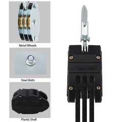 XSTRAP Rope Hoist 50 Feet 50 feet long (1-2 inches wide), Upgraded 50ft Black