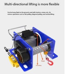 Compact Wire Rope Remote-Controlled Electric Hoist Quick-Lifting Crane Winch