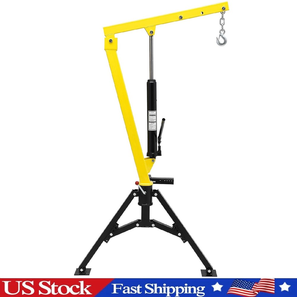 Hydraulic Pickup Truck Crane 1000LBS Heavy Duty 360° Swivel Hitch Mounted Crane
