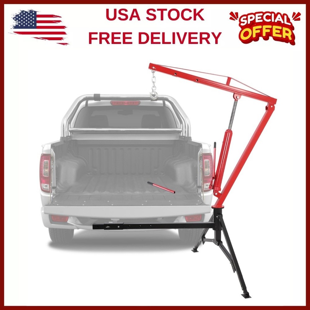 ⏯Hydraulic Hitch-Mount Truck Crane Professional 2-Inch Hitch Receiver Adjustab