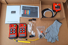 2 Transmitters & Receiver Industrial Wireless Overhead Crane Remote Control 220V