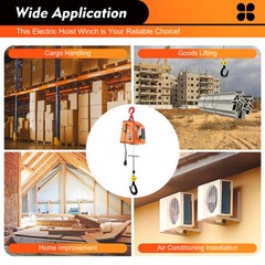 Portable Miniature Electric Mini Hoist 220v Crane Home Remote Control Lift Hoist