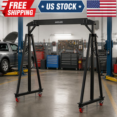 Adjustable Gantry 2 Ton 4400 LBS, 12 Positions i Beam Hoist for Warehouse Crane