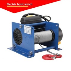 110V Electric Hoist Winch with Wired Handle Switch for Garage Warehouse Factory