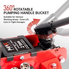 2-Ton (4400 Lbs) Hydraulic Low Profile Trolley Garage Service/Floor Jack with Bl