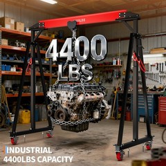 2 Ton 4400 LBS Capacity,Adjustable Gantry Crane Height Adjustable 97″ to 141″ US