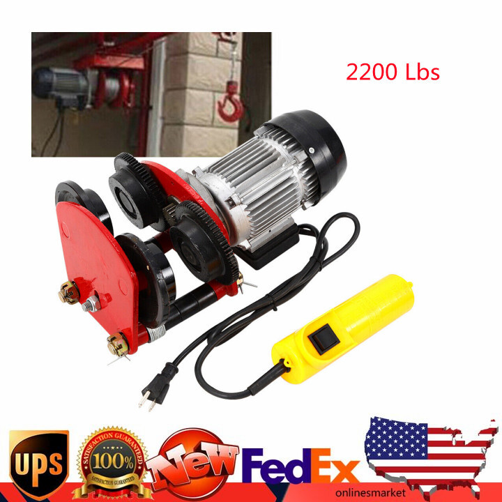 Overhead Lift Electric Wire Hoist 2200 Lbs Winch Hoist Crane