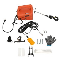 1100 lbs 3-in-1 Electric Hoist Winch 1500W Wired & Wireless Remote Control
