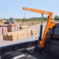 VEVOR Truck Crane 2000 lbs Manual Pickup Hitch with Hand Winch Hydraulic Jack