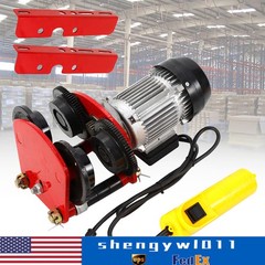 2200lbs Electric Wire Rope Hoist Trolley Overhead Motor Winch Hoist Garage Crane