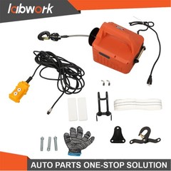 Labwork 3in1 Portable Electric Hoist Winch 1100lbs 1500W 30ft Lifting Height