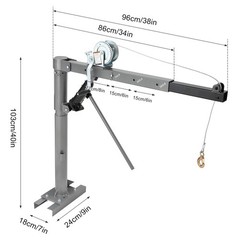 Pickup Truck Jib Crane 500-1000 lbs Heavy Duty Hitch Mount for Lifting & Loading