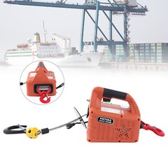 110V Portable Electric Hoist Winch Engine Crane Lifting wired Remote 1100lbs