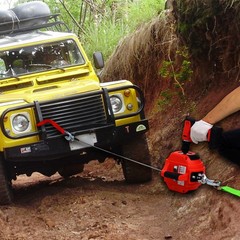 750 LBS Portable Drill Winch Hoist with 40 Feet Steel Wire for Lifting Dragging