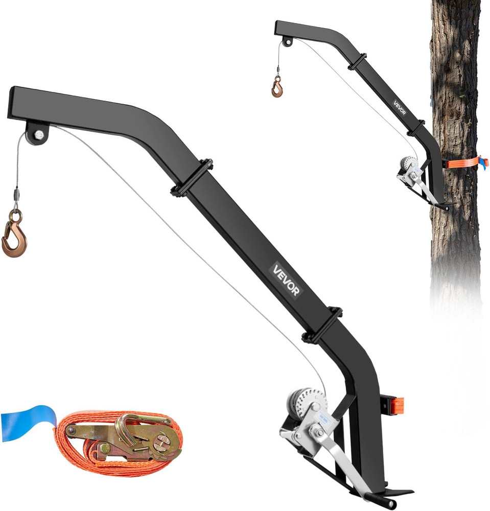 300 Lbs Load Capacity, Hunting Deer Hoist with 2-Inch Receiver, 360-Degree Swive