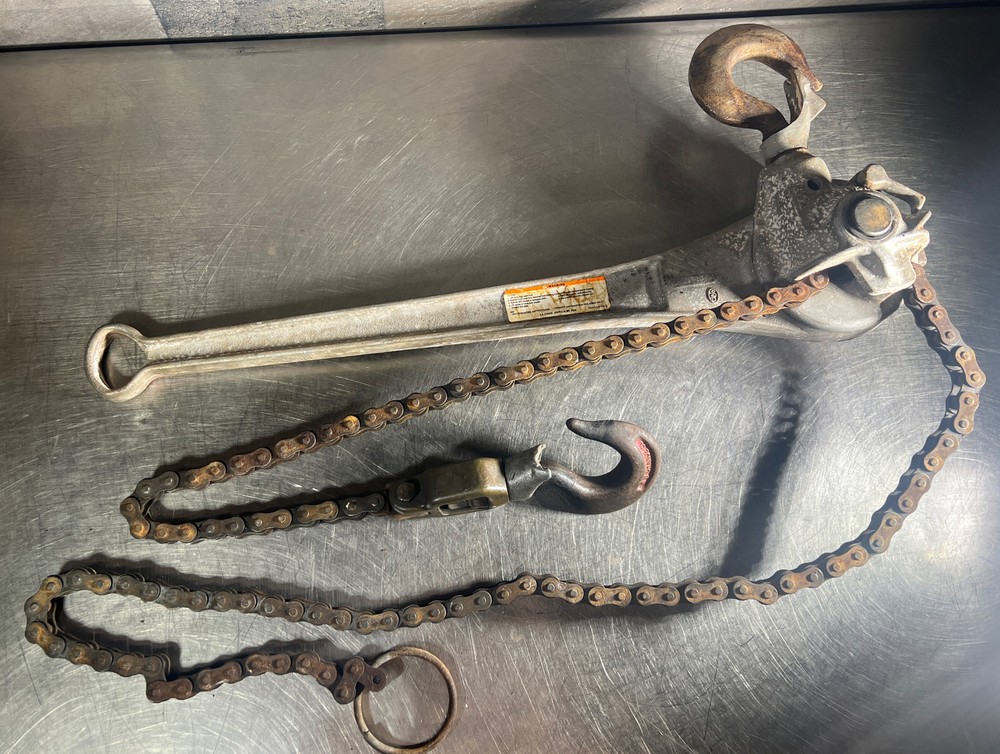 A.B. Chance 3/4 Ton Ratchet Link Chain Hoist. Item ID 4