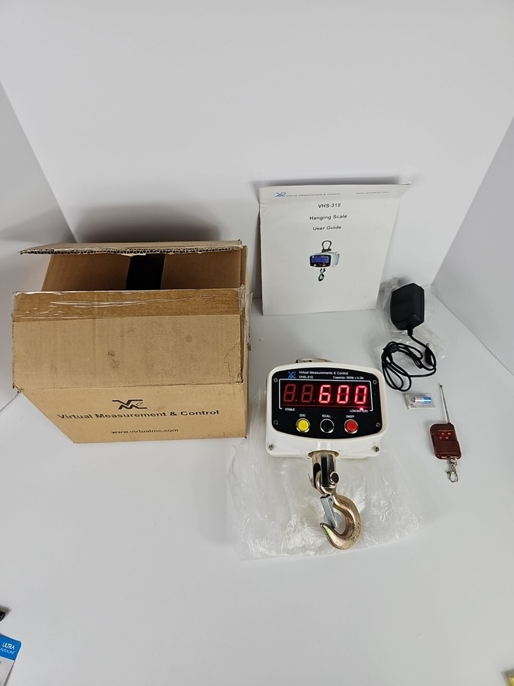 VIRTUAL MEASUREMENTS DIGITAL Hanging CRANE SCALE SERIE VHS-310 (600lbs) NEW