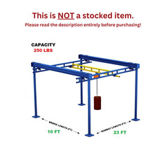 GORBEL WORKSTATION BRIDGE CRANE (AL) – 250 LB CAPACITY, GLCS-FS-250-10AL-23-10