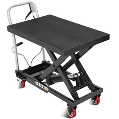 Hydraulic Lift Table Cart Single Scissor 11-35″ Lifting Height 1100 lbs Non-Slip