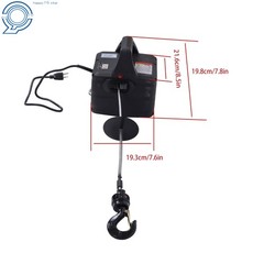 1100lbs 1500W 2in1 Portable Electric Hoist Winch With Wireless Remote Control