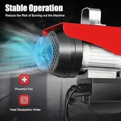 440 LBS Electric Hoist Winch 110V Electric Winch with Wired Remote Control & …