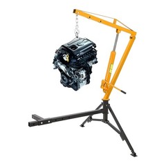 1000 LBS Hydraulic Pickup Truck Crane 360° Swivel Hitch Mounted Hoist Adjustable