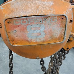 COFFING DUFF-NORTON 8 TON HAND HOIST 8′ LIFT 7′ PULL H2425 W/ CROSBY HOOKS