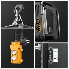 Portable Mini Hoist Home Use Lifting Machine Micro Electric Hoist 220V