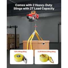 Uimoso Electric Hoist 440lbs Lift with Wired Remote Control, 480W, 110V