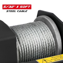 2500lbs Electric Winch 12V Waterproof Steel Cable with Wired Remote Control