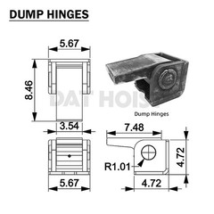 13 Ton Hydraulic Scissor Hoist Kit for 16–20′ Dump Body | DH-625 for Truck